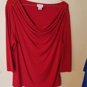 Jaclyn Smith red top XL